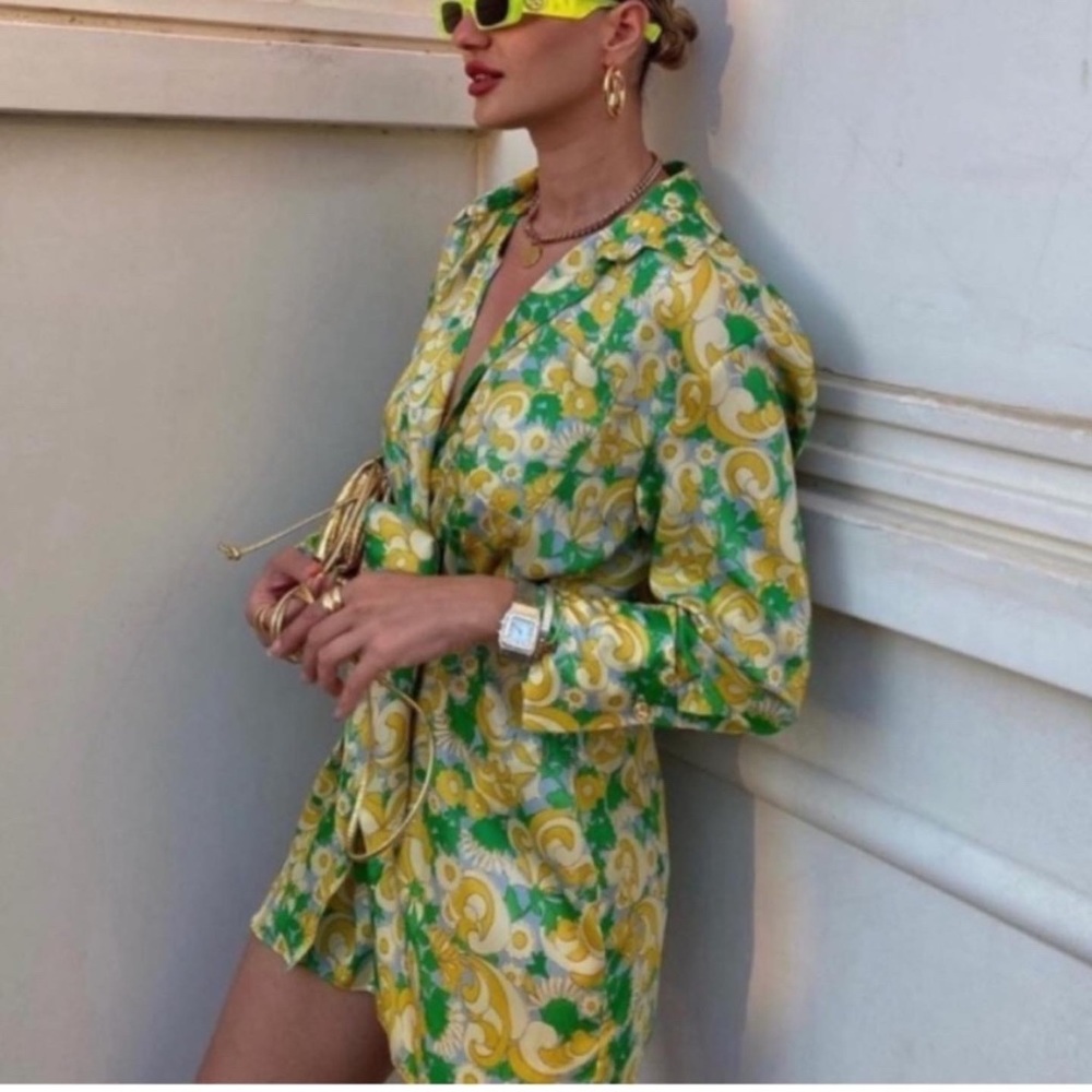 Zara floral print wrap dress - Picture 7 of 12